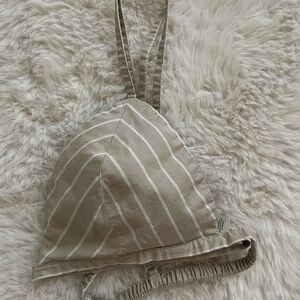 SKIMS Tan and White Striped Top